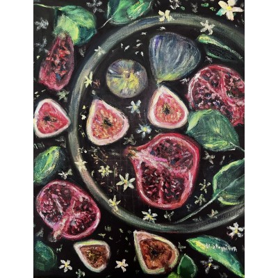 Fruits of the Sunlit Garden – Original Oil Painting by Marina Stognieva